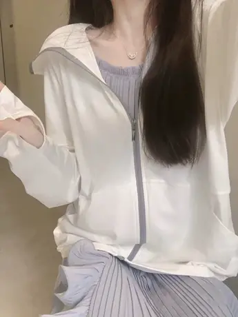 防晒衣女夏季薄款宽松休闲运动户外透气百搭防晒服开衫外套ins潮图片