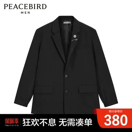 太平鸟男装 西服男黑色西装图片