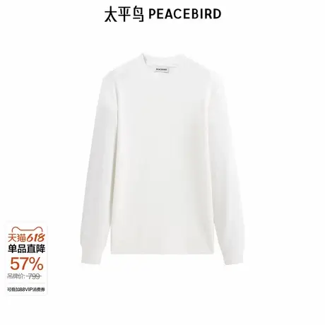 【商场同款】太平鸟男装 休闲毛衣修身绵羊毛针织衫男 B1EBE4244图片