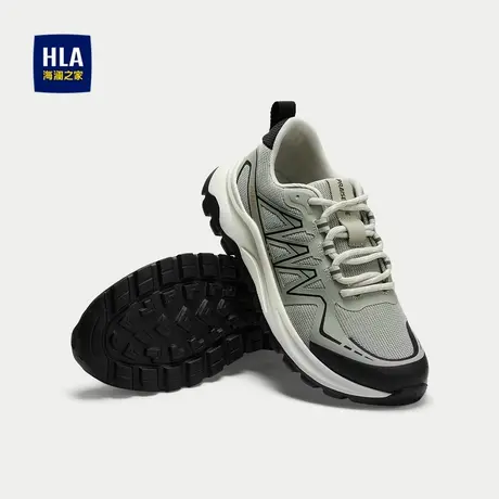 HLA/海澜之家系带休闲鞋25新柔软透气舒适耐穿质感圆头运动鞋男鞋商品大图
