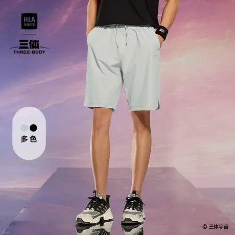 HLA海澜之家运动sportsday三体联名轻薄五分短裤25夏新休闲中裤男商品大图