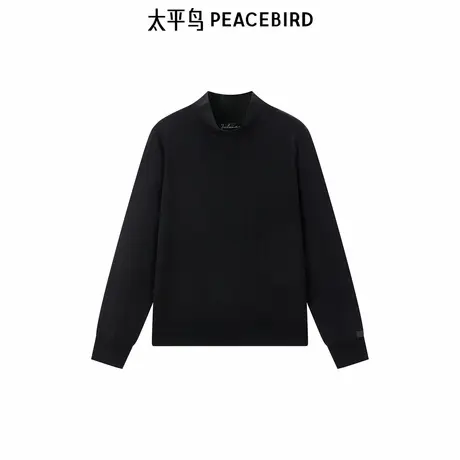 太平鸟大师系列高端通勤新款半高领天蚕丝线套衫内搭女A1EEF1393商品大图