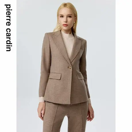 【皮尔卡丹女装】简约知性商务通勤毛呢西服上衣【专柜正品】图片