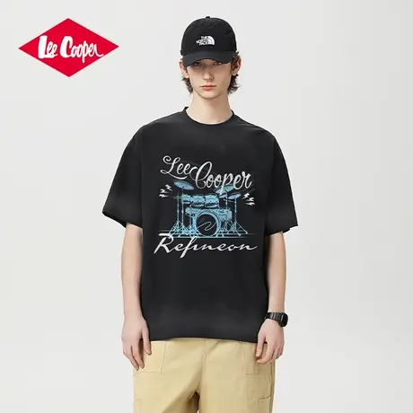 Lee Cooper/李库珀 男女同款潮流正肩T恤复古男装夏季短袖上衣潮商品大图