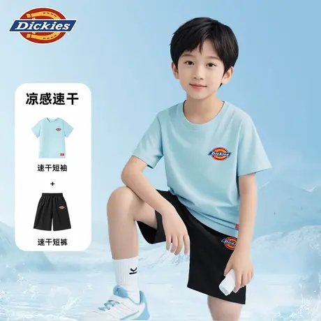 Dickies童装男童夏装套装男孩户外短袖t恤夏装儿童运动两件套薄A商品大图