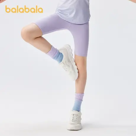 巴拉巴拉童装女大童儿童短裤2024新款夏装中大童印花打底裤凉感潮商品大图