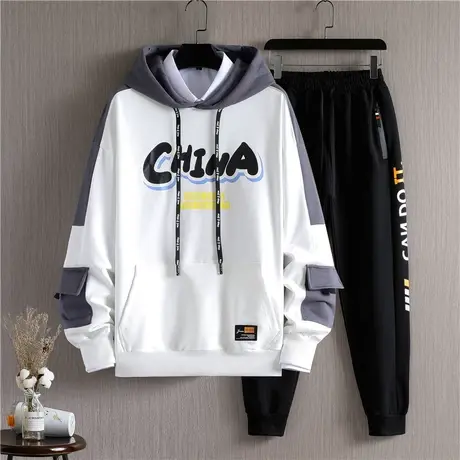 青少年卫衣男孩春秋款外套初中高中学生潮流帅气运动套装大童男装商品大图