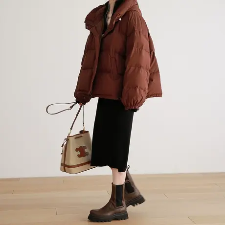 【反季清仓仅需299】短款羽绒服女设计感小众显瘦小个子冬季外套商品大图