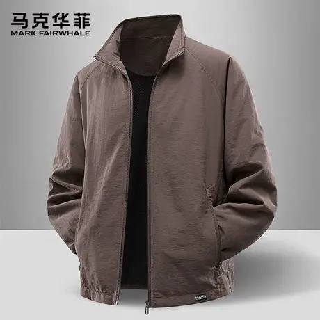 马克华菲三防夹克外套男士秋季百搭休闲运动宽松防水防风立领上衣商品大图