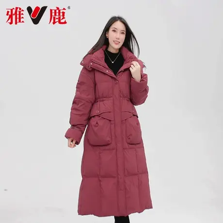 yaloo/雅鹿正品新款秋冬季加厚时尚保暖中长款显瘦女士羽绒服女款商品大图