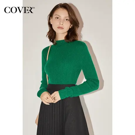 COVER冬季珠片羊毛美拉德羊绒衫商品大图