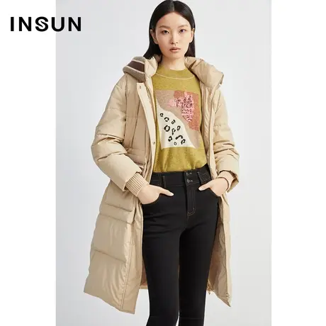 INSUN恩裳线上专选冬季面包茧型休闲连帽羽绒服商品大图