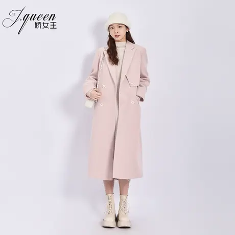 毛呢大衣外套女秋冬季新款时尚气质高级感正肩长款呢子西装外套商品大图