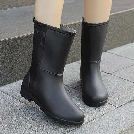 雨鞋女夏防滑专用水鞋防雨套鞋轻便透气中帮雨靴防水洗车中筒胶鞋商品大图