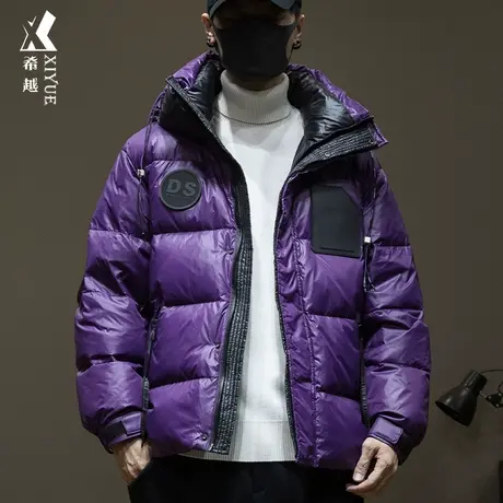 希越高蓬松新国标羽绒服男士冬季保暖加厚棉服宽松大码潮牌外套男商品大图