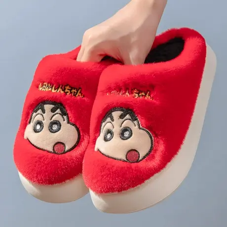 棉拖鞋女士冬季室内家居2024新款可爱保暖毛绒情侣月子棉拖男外穿商品大图