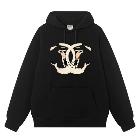 恶搞品牌创始人coco周边同款连帽卫衣男潮流美式加绒加厚秋冬衣服图片