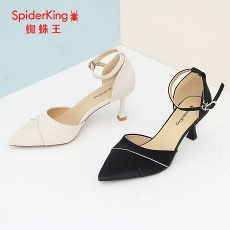 SPIDER KING/蜘蛛王凉鞋女2023夏商场新款包头时装凉鞋细高跟软底商品大图