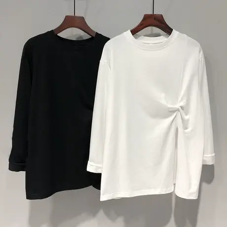 超火cec欧美开叉长袖T恤女宽松vintage炸街开叉嘻哈甜酷上衣ins潮商品大图