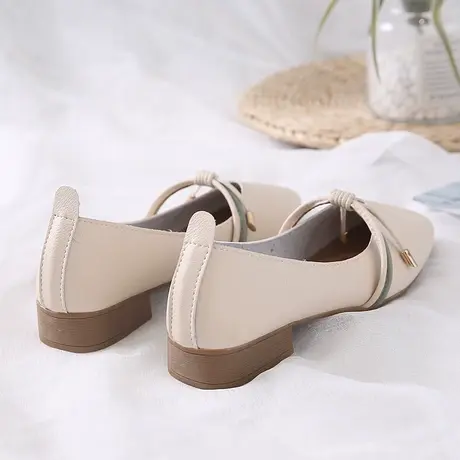 仙女风玛丽珍鞋女复古2023春夏新款韩版奶奶鞋女浅口方头牛津单鞋商品大图