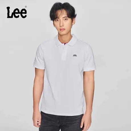 Lee商场同款25早春新品标准版翻领小刺绣Logo男短袖polo衫休闲图片