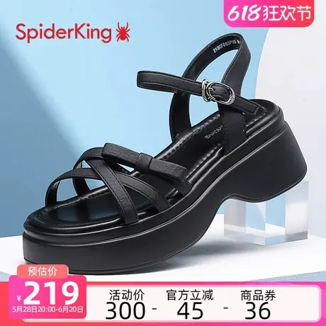 蜘蛛王凉鞋女2025夏季新款时尚潮流增高露趾外穿休闲罗马凉鞋厚底商品大图