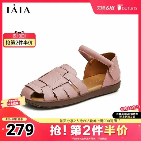 Tata/他她2025夏休闲百搭女时装凉鞋新款CCU01CK4图片