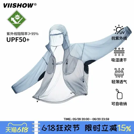 VIISHOWUPF50+防晒衣男女同款夏季外套透气紫外线情侣款防晒服潮商品大图