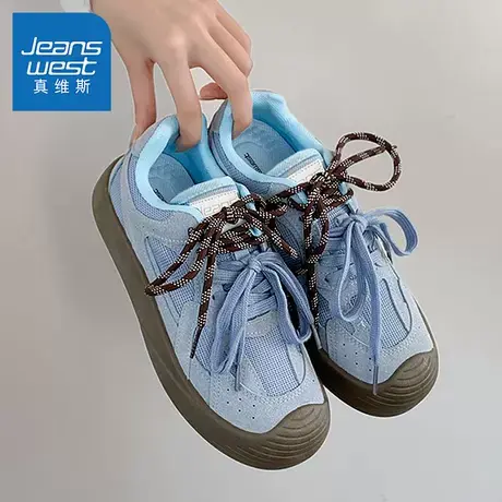 HH真维斯德训鞋女款2025夏季透气厚底百搭爆款鞋子休闲小众板鞋潮图片