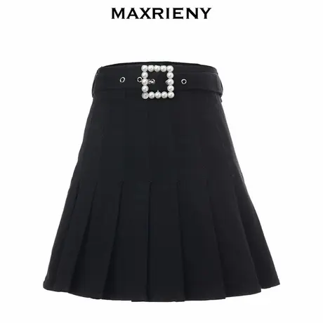 【奥莱】MAXRIENY学院风百褶裙装短裙半身裙图片