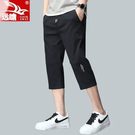 夏天薄款休闲短裤男夏季22024新款七分裤男士潮流修身7分裤子男款商品大图