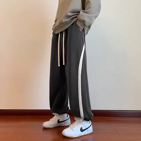 垂感运动卫裤男士束脚宽松休闲长裤子男裤春季秋冬款潮牌春装哈伦商品大图