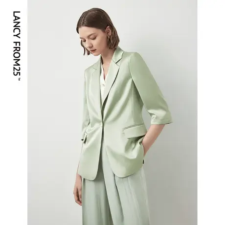 朗姿三醋酸职业气质高级感薄款休闲西服外套女2023年夏季新款西装图片