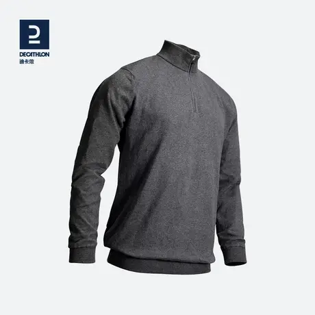 迪卡侬高领毛衣男秋冬毛衫防寒保暖纯棉针织衫套头衫TAG1图片