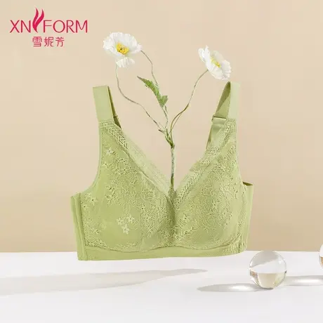 雪妮芳养护内衣女薄款大胸显小背心式运动睡眠文胸无钢圈X312314商品大图