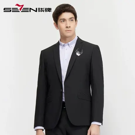 【清仓】柒牌男装单西男士时尚商务单西外套印花西服休闲外套男图片