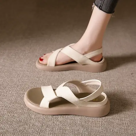 软底平底罗马凉鞋女款外穿2024年新款夏季百搭不累脚旅游沙滩凉鞋图片