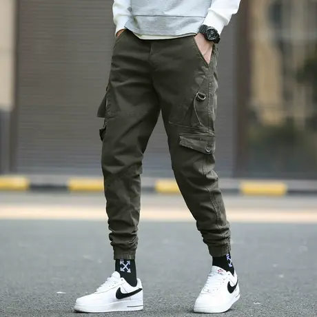 百搭男裤宽松工装裤潮流裤子男款夏季透气裤子男时尚宽松休闲裤商品大图