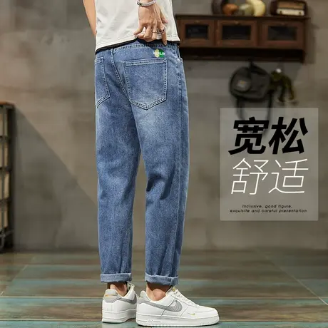 夏装高端九分牛仔裤男生夏季薄款夏款男士高级感休闲男裤子9分裤图片