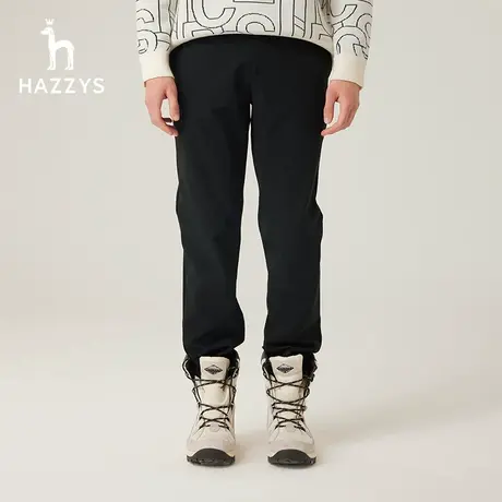 【商场同款】Hazzys哈吉斯秋冬新款纯色直筒裤男微弹休闲运动长裤图片