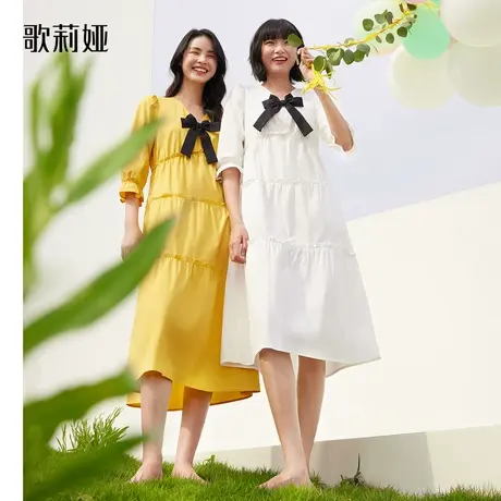 歌莉娅学院风白色连衣裙冰氧吧女夏装显瘦气质甜美裙子115R4K33E商品大图