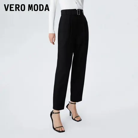 Vero Moda奥莱休闲裤子女春秋新款高腰职业百搭通勤直筒西装裤商品大图