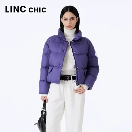 LINCCHIC金羽杰羽绒服女短款2023秋冬新品多巴胺轻体泡芙超轻1339商品大图