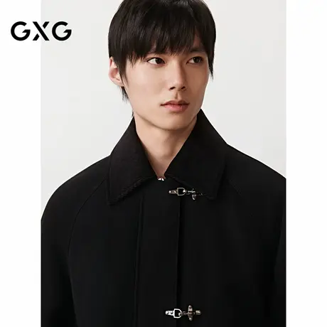 GXG男装  巴恩风帆布夹克领口拼接灯芯绒复古外套男 2025秋季新品商品大图