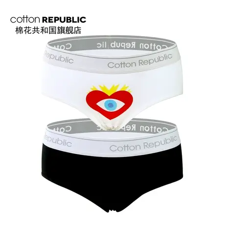 Cotton Republic/棉花共和国女士小平角内裤棉质印花学院风女商品大图