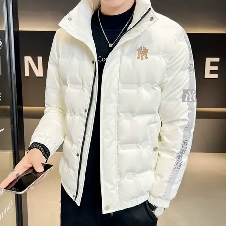 冬季潮流羽绒服男士新款高级感立领潮牌帅气白鸭绒短冬装保暖外套图片