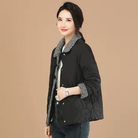 韩朝袭人设计感拼接棉衣棉服外套女2023冬装新款轻便休闲小棉袄厚图片