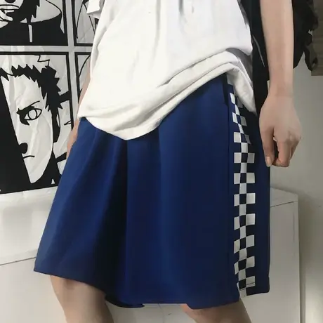 运动短裤女夏季薄款宽松学生高腰直筒显瘦休闲阔腿五分中裤潮ins图片