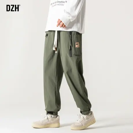 男士速干裤男款军绿色裤子男款休闲长裤2023新款美式工装裤束脚裤商品大图