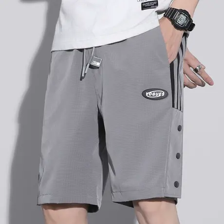 冰丝薄款五分运动休闲短裤男士宽松外穿夏季夏天2023新款沙滩裤衩图片